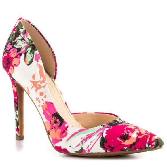 Jessica Simpson Vibrant Floral Heels - Picture 3 of 9